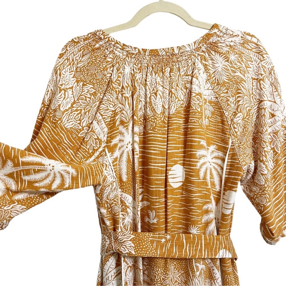 H&M bohemian woman’s dress. Tropical- linen-blend Bohemian summer - Picture 3 of 9